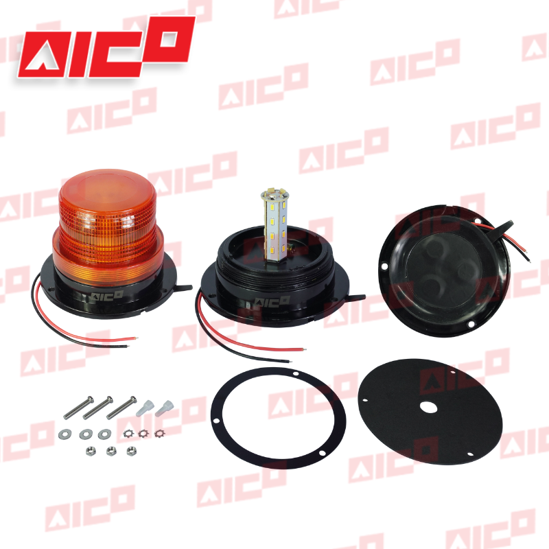 ไฟไซเรนฐานแม่เหล็ก LED SIREN 12-110V DC สีส้มแบบกระพริบ รหัสสินค้า 60735-W0184